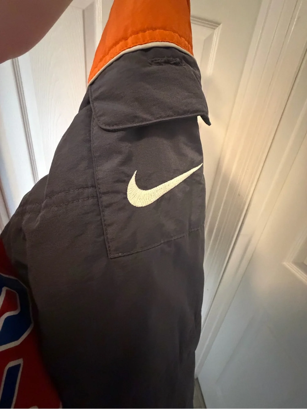 Nike Kids Black and Orange Puffer Jacket